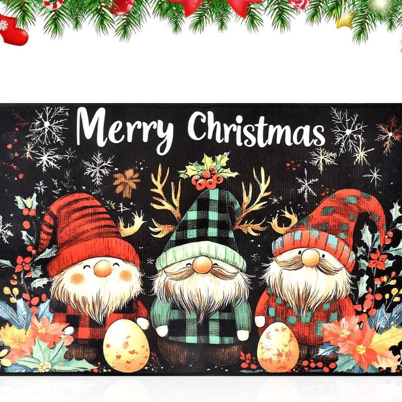 Wycieraczka świąteczna - Mata dekoracyjna na Boże Narodzenie - Antypoślizgowa mata drzwiowa ze świątecznym wzorem - do sypialni, kuchni, łazienki