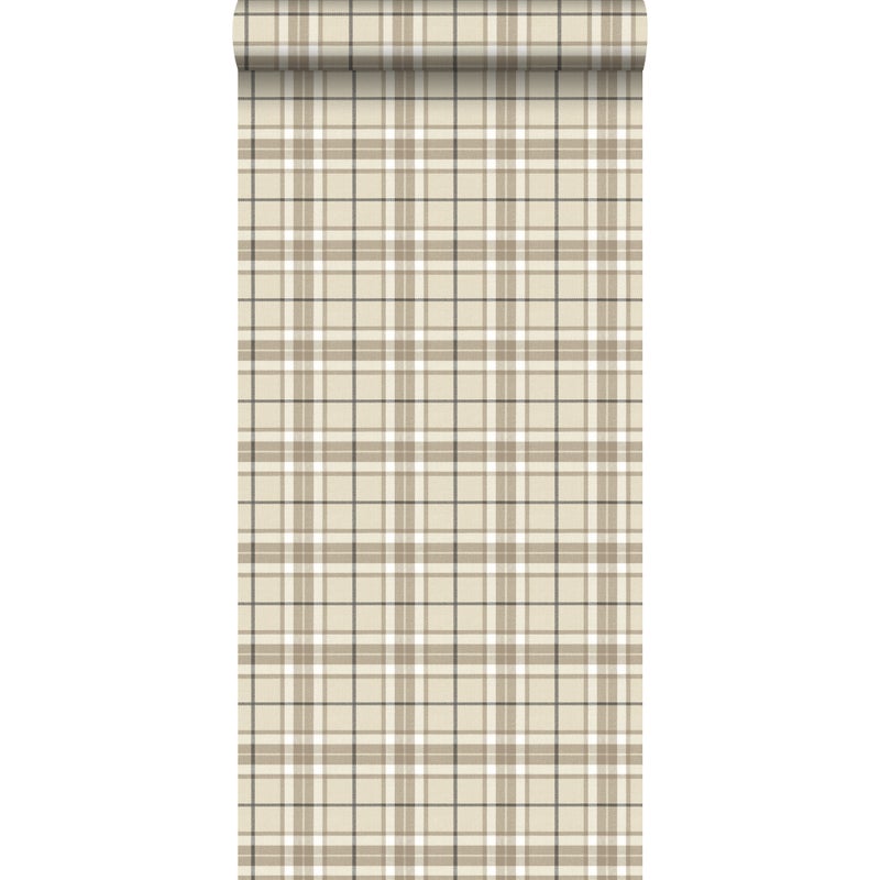 Tapeta diamenty beżowymIbrązowym - 53 cm x 10.05 m - ESTAHOME