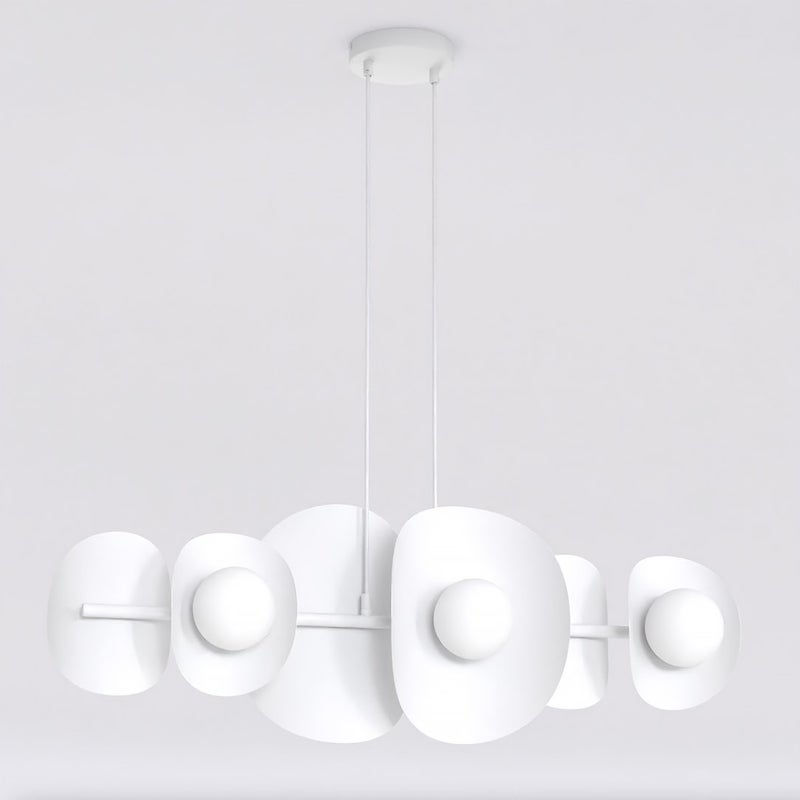 Lampa wisząca ELEMENTI biała 6xG9x15W metal wym:120x87x23cm IP20 Emibig