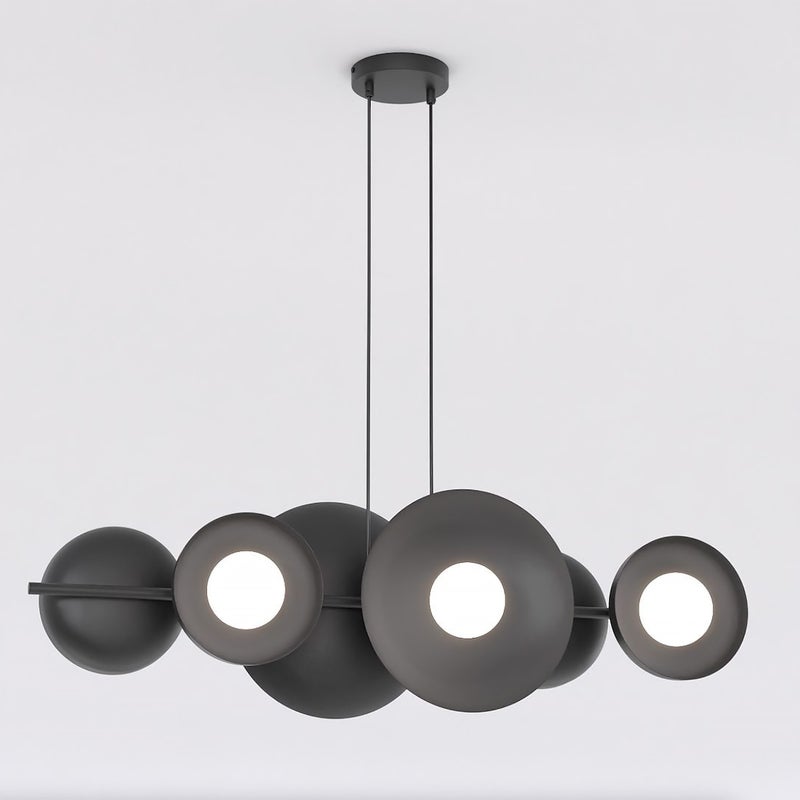 Lampa wisząca VOLUM czarno-biała 6xG9x15W metal wym:140x100x23cm IP20 Emibig