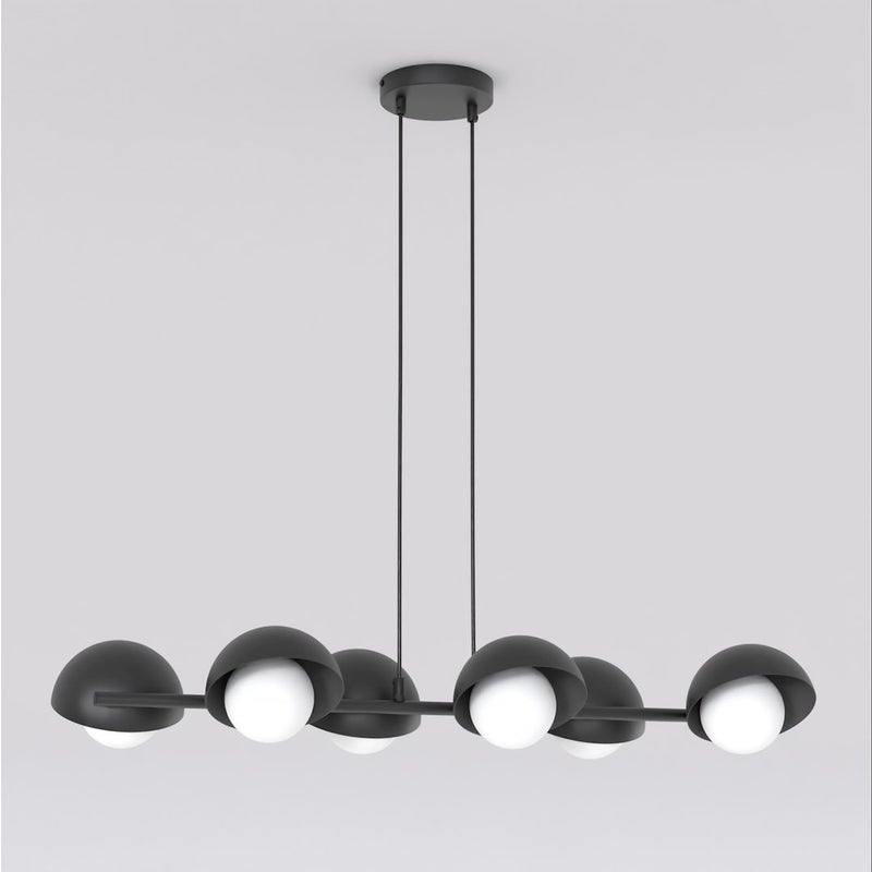 Lampa wisząca BOOM czarno-biała 6xG9x15W metal wym:120x88x32cm IP20 Emibig
