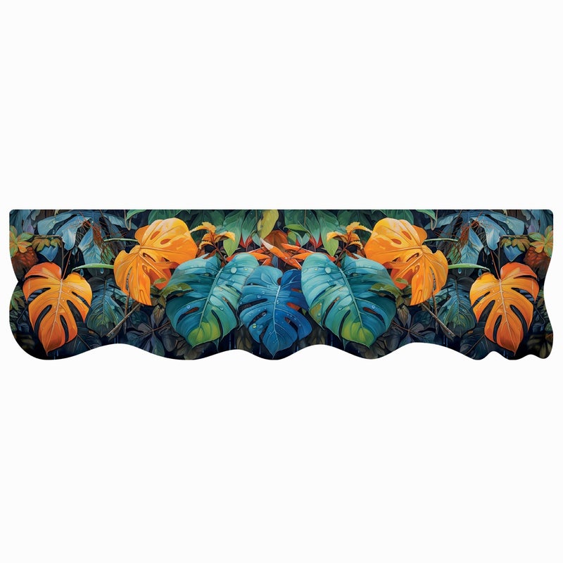 Dywan Kuchenny 50x180 cm Antypoślizgowa 100% Made in Italy Cyfrowy Wydruk Ukształtowany Le Forme Liście Palmowe