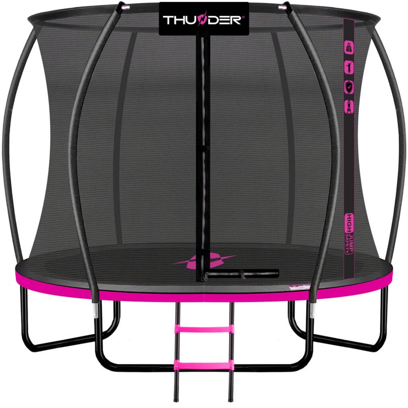 Trampolina Ogrodowa 8ft 244CM sprężysta mata łatwy montaż zabawa Thunder