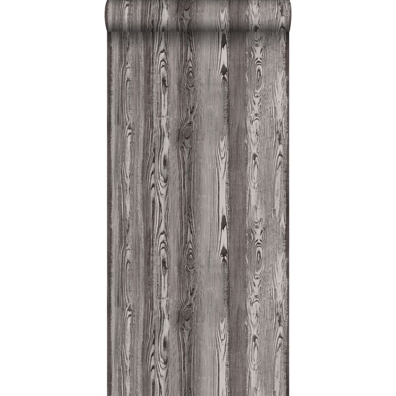 Tapeta motyw drewna ciemny brąz - 53 cm x 10.05 m - ESTAHOME