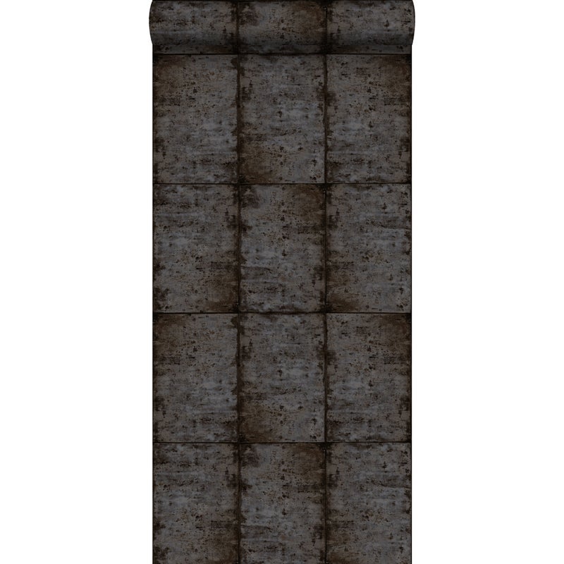Tapeta blachy cynkowe brązowo-czarnymIszarym - 53 cm x 10.05 m - ESTAHOME
