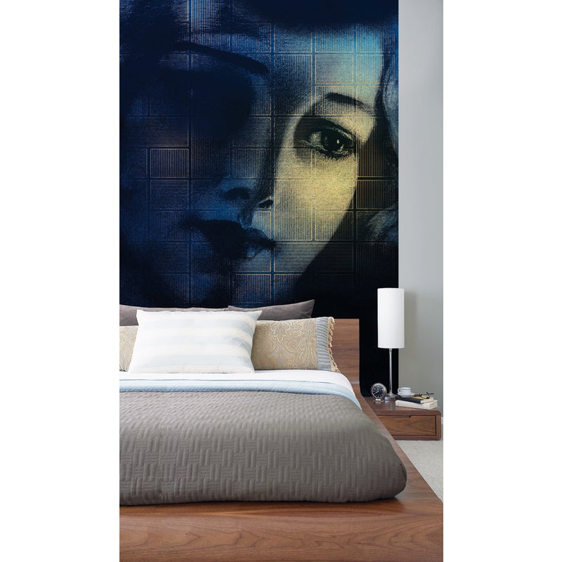 Fototapeta twarz niebieskim - 200 x 280 cm - SANDERS & SANDERS