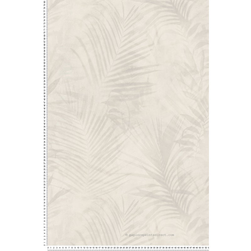 Tapeta liście palmowe kremowym - 53 cm x 10.05 m - A.S. CRÉATION