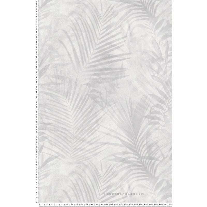 Tapeta liście palmowe jasnoszarym - 53 cm x 10.05 m - A.S. CRÉATION