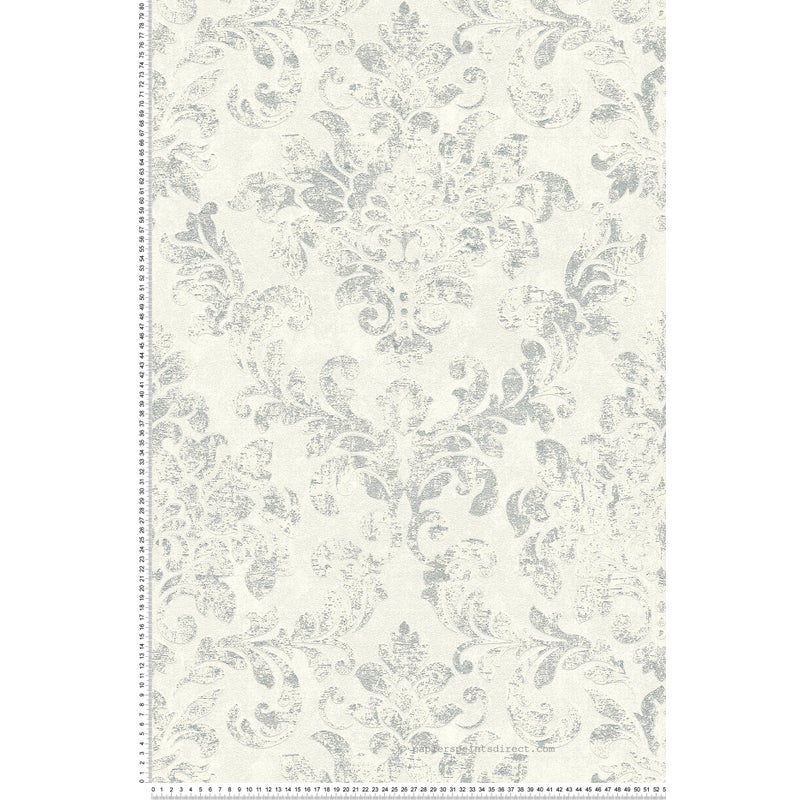 Tapeta druk barokowy białymIsrebrnym - 53 cm x 10.05 m - A.S. CRÉATION