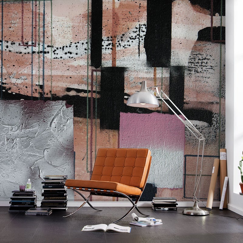 Fototapeta artystyczny łososiowym - 500 x 280 cm - SANDERS & SANDERS