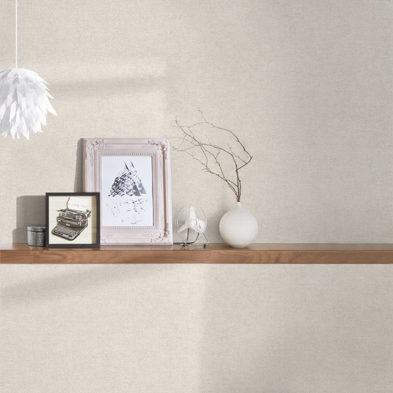 Tapeta zwykły beżowym - 53 cm x 10.05 m - LIVINGWALLS