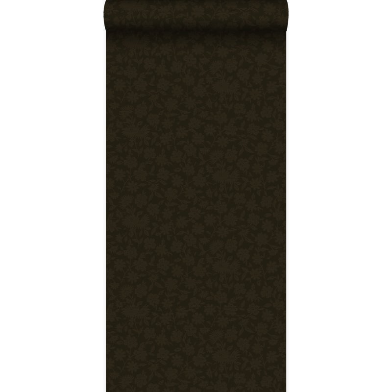 Tapeta kwiaty czarnym - 53 cm x 10.05 m - ORIGIN