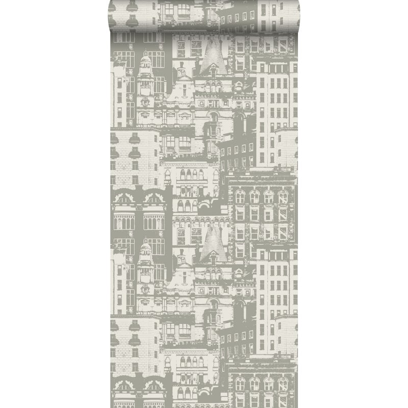 Tapeta Budynki taupe - 53 cm x 10.05 m - ESTAHOME