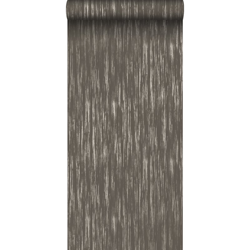 Tapeta delikatne paski brązowymIbłyszczącego złota - 53 cm x 10.05 m - ORIGIN