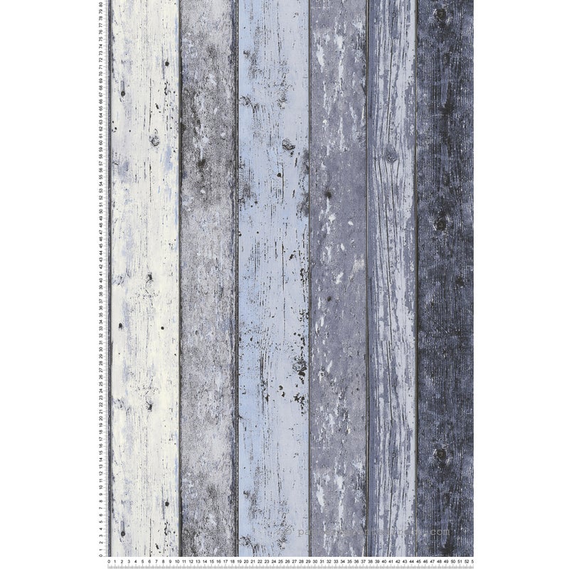 Tapeta wygląd drewna niebieskim - 53 cm x 10.05 m - A.S. CRÉATION