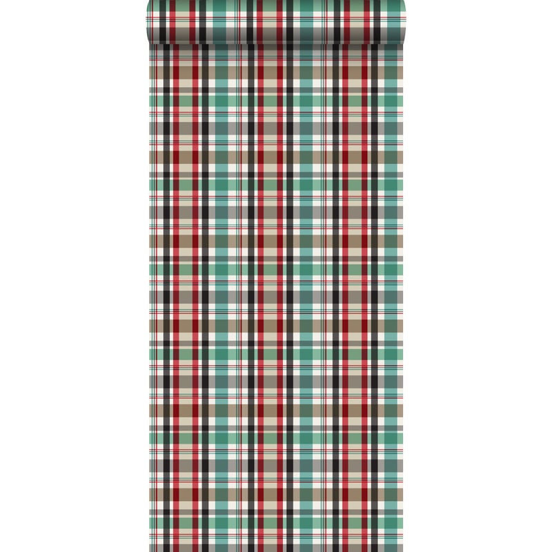 Tapeta diamenty czerwonym,zielonymIbrązowym - 53 cm x 10.05 m - ESTAHOME