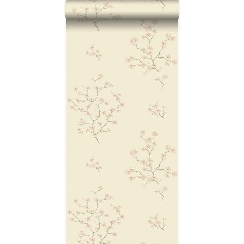 Tapeta kwitnąca gałąź beżowymIróżowym - 53 cm x 10.05 m - ORIGIN