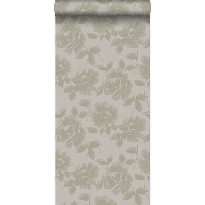 Tapeta róże jasny brąz - 53 cm x 10.05 m - ORIGIN