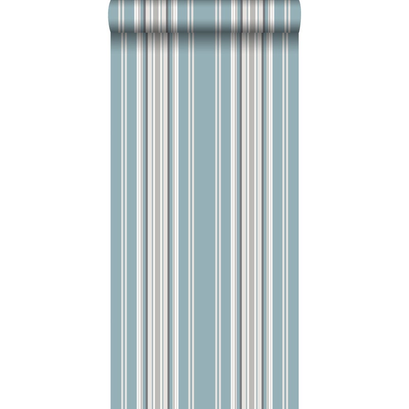 Tapeta paski vintage blueIszarym - 53 cm x 10.05 m - ESTAHOME