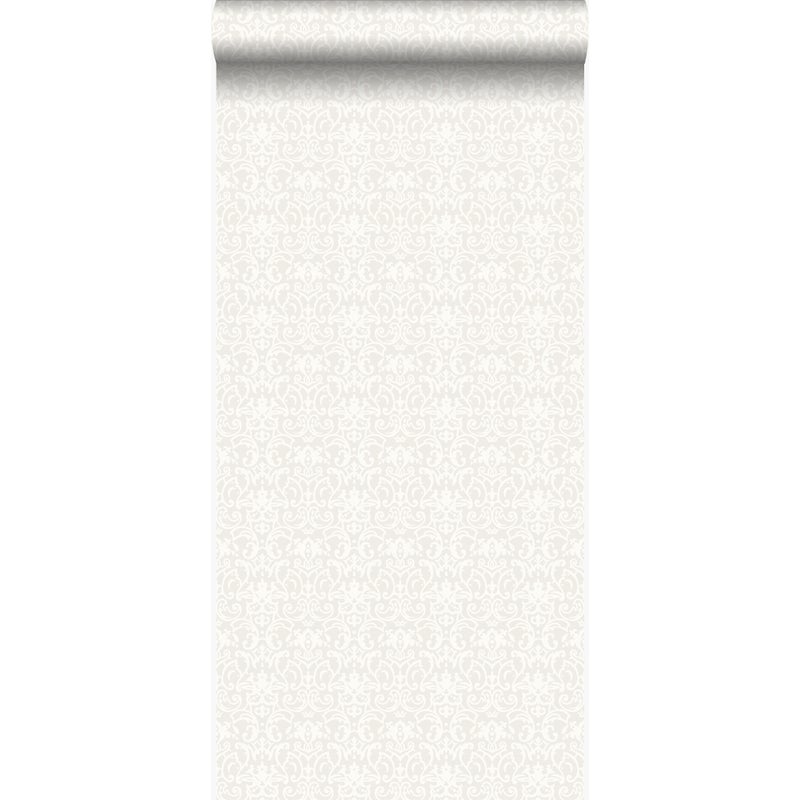 Tapeta ozdoby białymIjasnoszarym - 53 cm x 10.05 m - ORIGIN