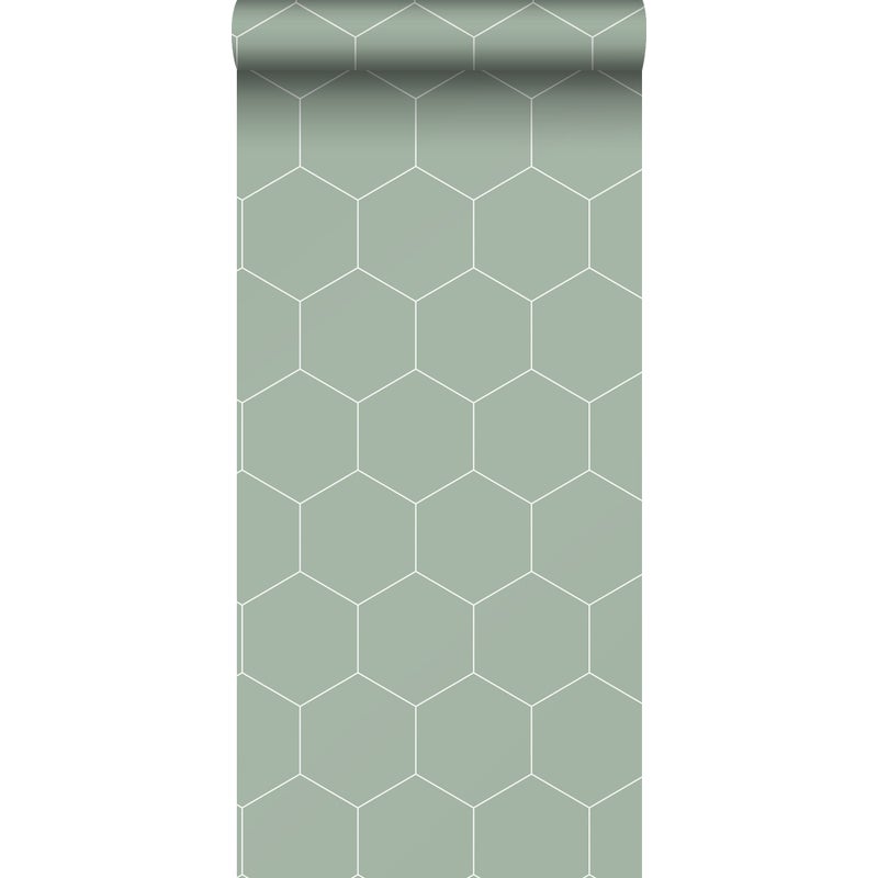 Tapeta klątwa szaro zielonymIbiałym - 53 cm x 10.05 m - ESTAHOME