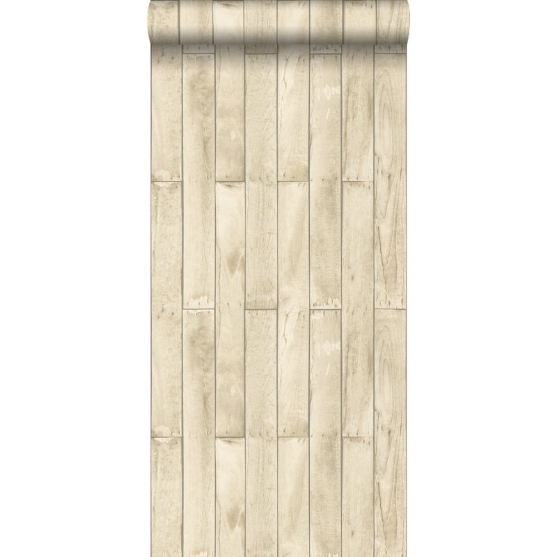 Tapeta wygląd drewna beżowym - 53 cm x 10.05 m - ESTAHOME