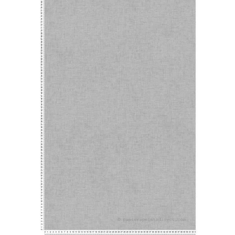 Tapeta lniana tekstura szarym - 53 cm x 10.05 m - LIVINGWALLS