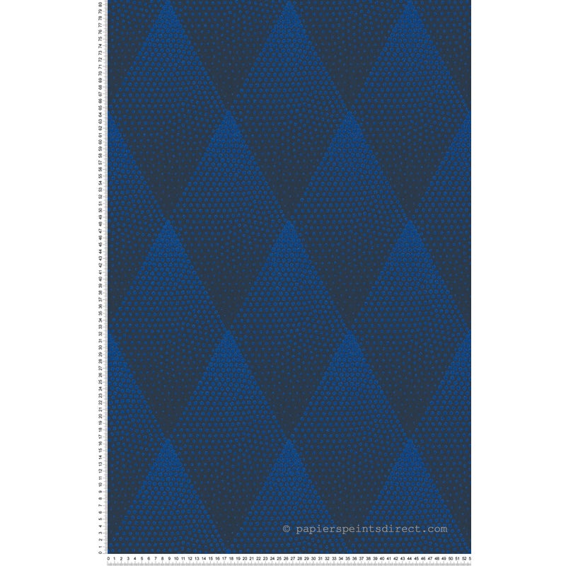 Tapeta motyw graficzny niebieskimIczarnym - 53 cm x 10.05 m - LIVINGWALLS