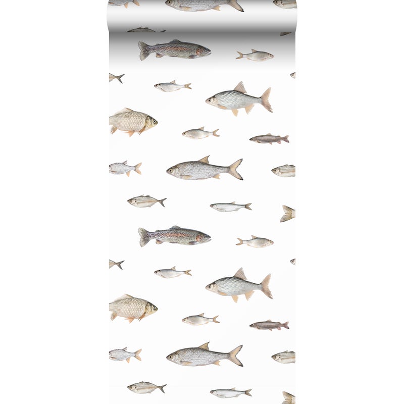 Tapeta Wędkarstwo szarym - 50 x 900 cm - ESTAHOME