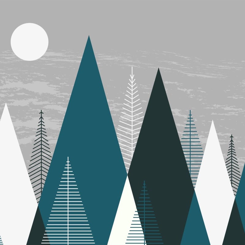 Fototapeta krajobraz górski szarymIniebieskim - 375 x 270 cm - SANDERS & SANDERS