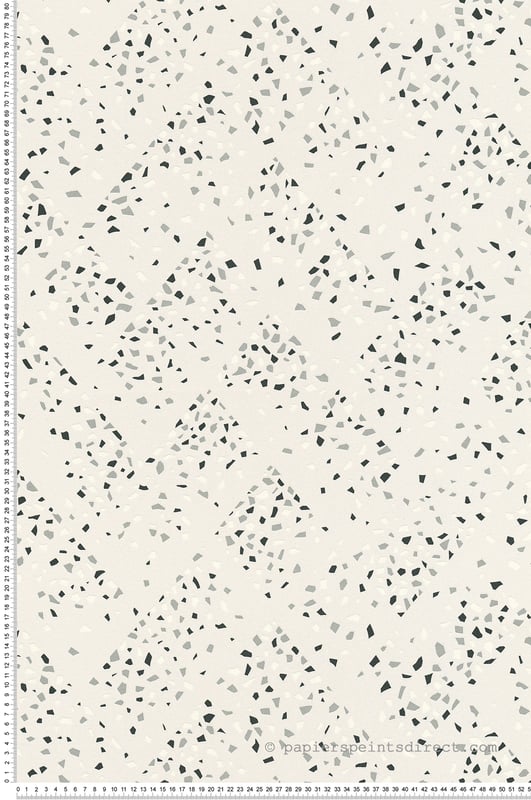 Tapeta lastryko białym,czarnymIsrebrnym - 53 cm x 10.05 m - LIVINGWALLS