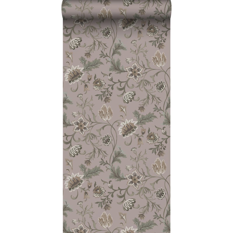 Tapeta zabytkowe kwiaty starego różu - 50 x 900 cm - ESTAHOME
