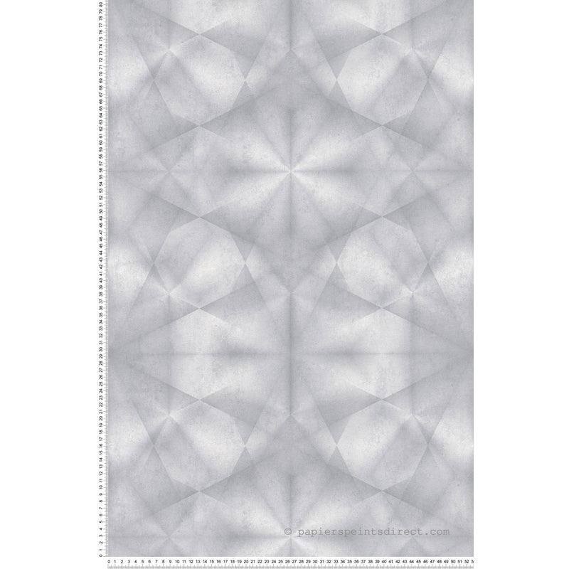 Tapeta Motyw 3D szarym - 53 cm x 10.05 m - LIVINGWALLS