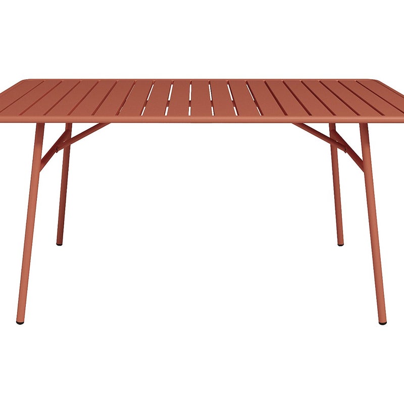 Stół ogrodowy metalowy dł.160 cm - Terakota - MIRMANDE
