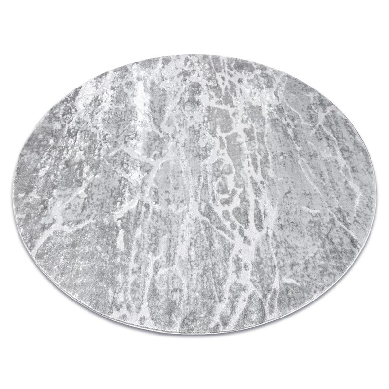 Dywan MEFE nowoczesny Koło 6182 Beton - Strukturalny, dwa poziomy runa szary koło 160 cm