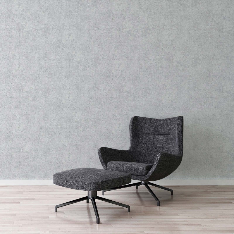 Tapeta malowany efekt szarymIw błyszczącej bieli - 53 cm x 10.05 m - A.S. CRÉATION
