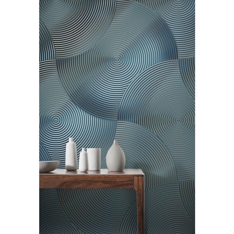 Fototapeta 3D szaro-niebieskim - 200 x 250 cm - SANDERS & SANDERS