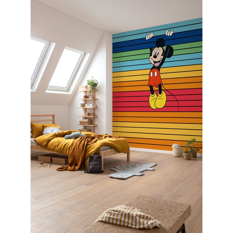 Fototapeta Mickey Mouse pomarańczowym,czerwonymIniebieskim - 300 x 250 cm - DISNEY