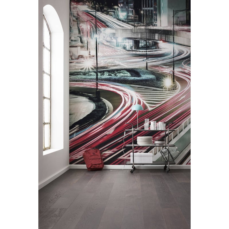 Fototapeta pejzaż miejski czerwonymIszarym - 400 x 250 cm - SANDERS & SANDERS