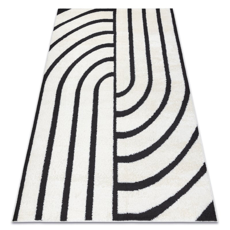 Dywan MODE 8631 geometryczny krem / czarny 160x220 cm