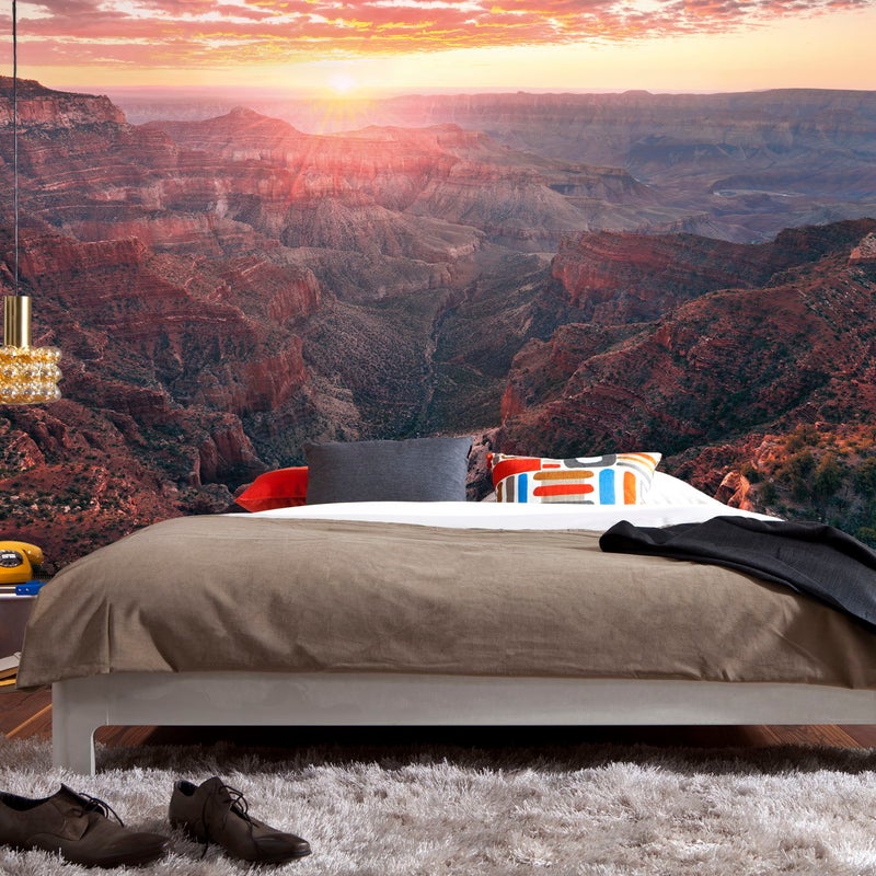 Fototapeta wielki Kanion brązowymIwieczorowej czerwieni - 400 x 250 cm - SANDERS & SANDERS
