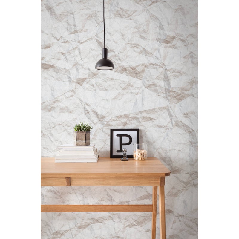 Fototapeta zmięty złamanej bieli - 300 x 250 cm - SANDERS & SANDERS