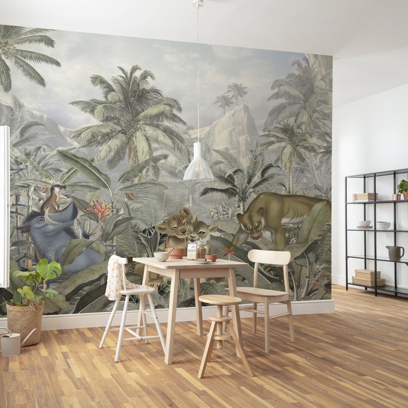 Fototapeta wzgórza króla lwa zielonym - 300 x 280 cm - SANDERS & SANDERS