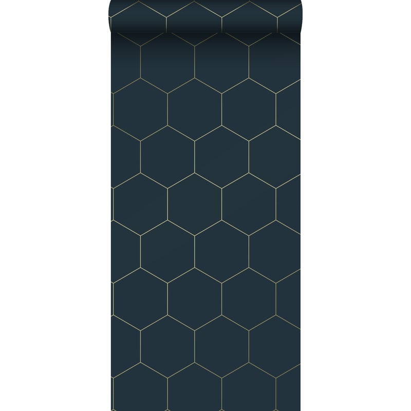 Tapeta klątwa ciemnoniebieskimIzłotym - 53 cm x 10.05 m - ESTAHOME