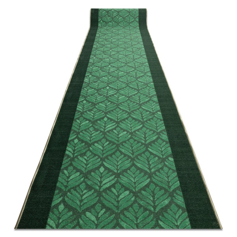 CHODNIK PODGUMOWANY LIŚCIE zieleń 57cm 57x100 cm