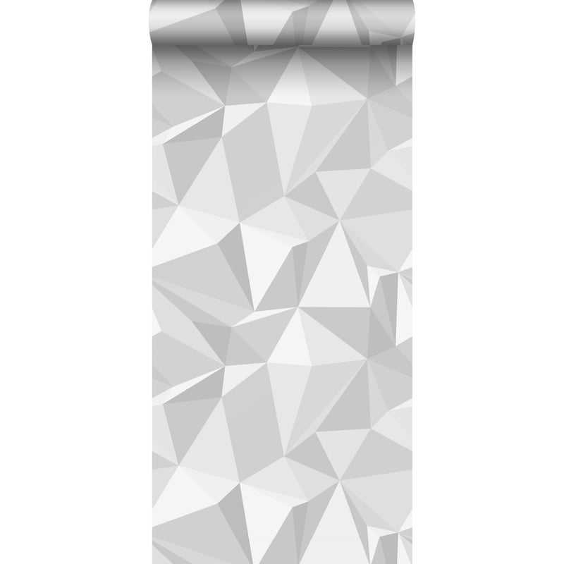 Tapeta graficzny motyw 3D szarym - 50 x 900 cm - SANDERS & SANDERS