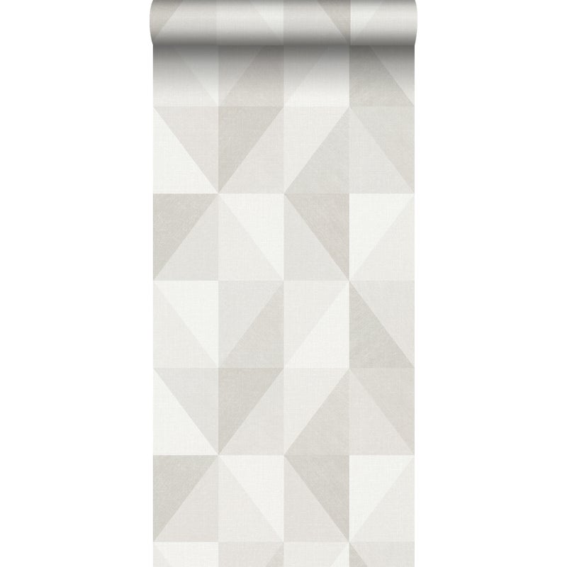 Tapeta graficzny motyw 3D jasnego beżu - 50 x 900 cm - ORIGIN