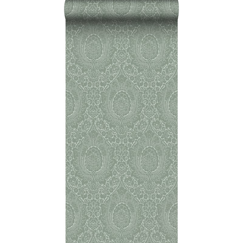 Tapeta ozdoby szaro zielonym - 50 x 900 cm - ESTAHOME