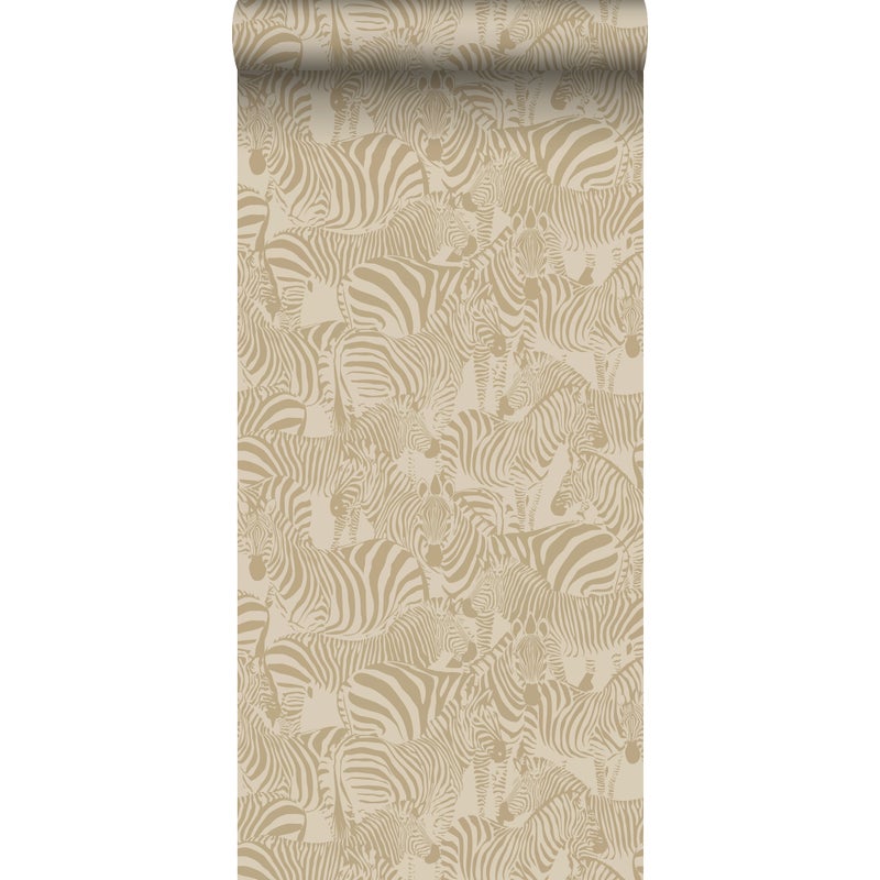 Tapeta zebry beżowym - 50 x 900 cm - ORIGIN