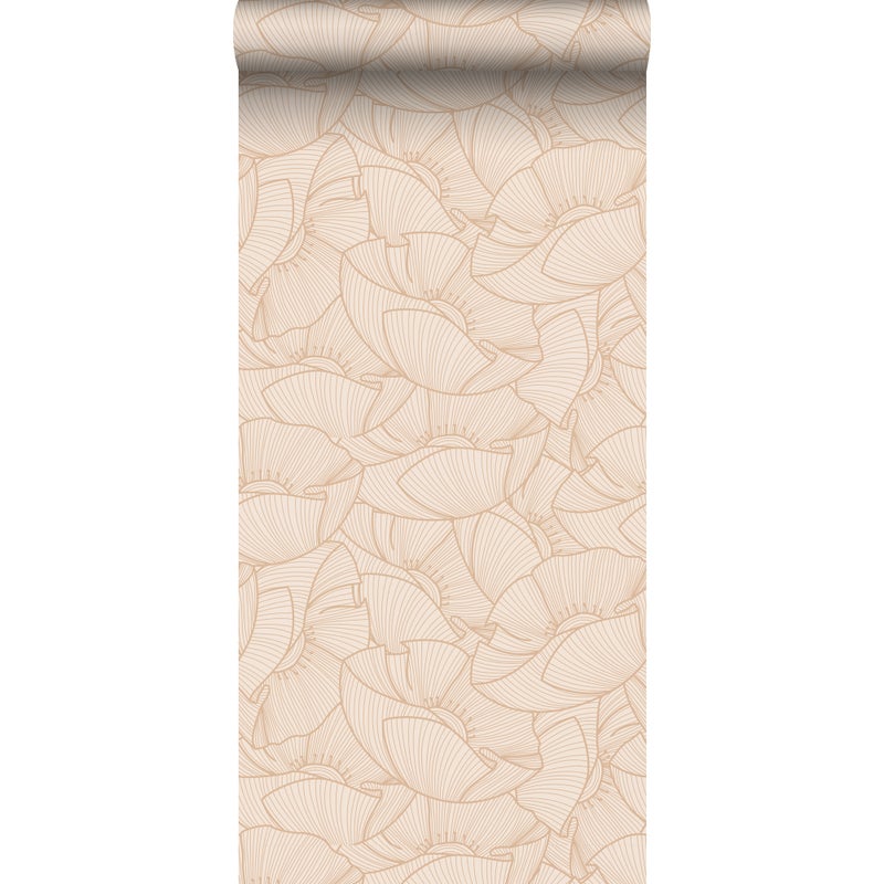Tapeta maki beżowym - 53 cm x 10.05 m - ESTAHOME